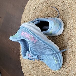 Hoka Women's Blue Sneakers with Pink Details